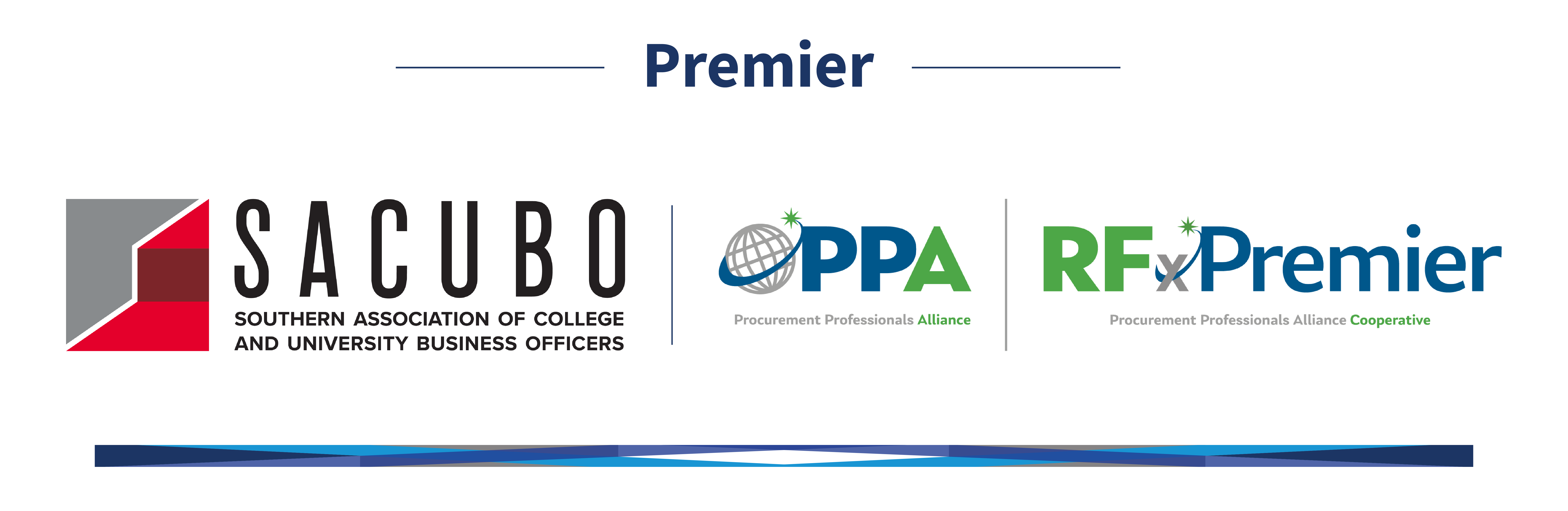 Logos of Partners at "Premier" status. SACUBO and PPA.